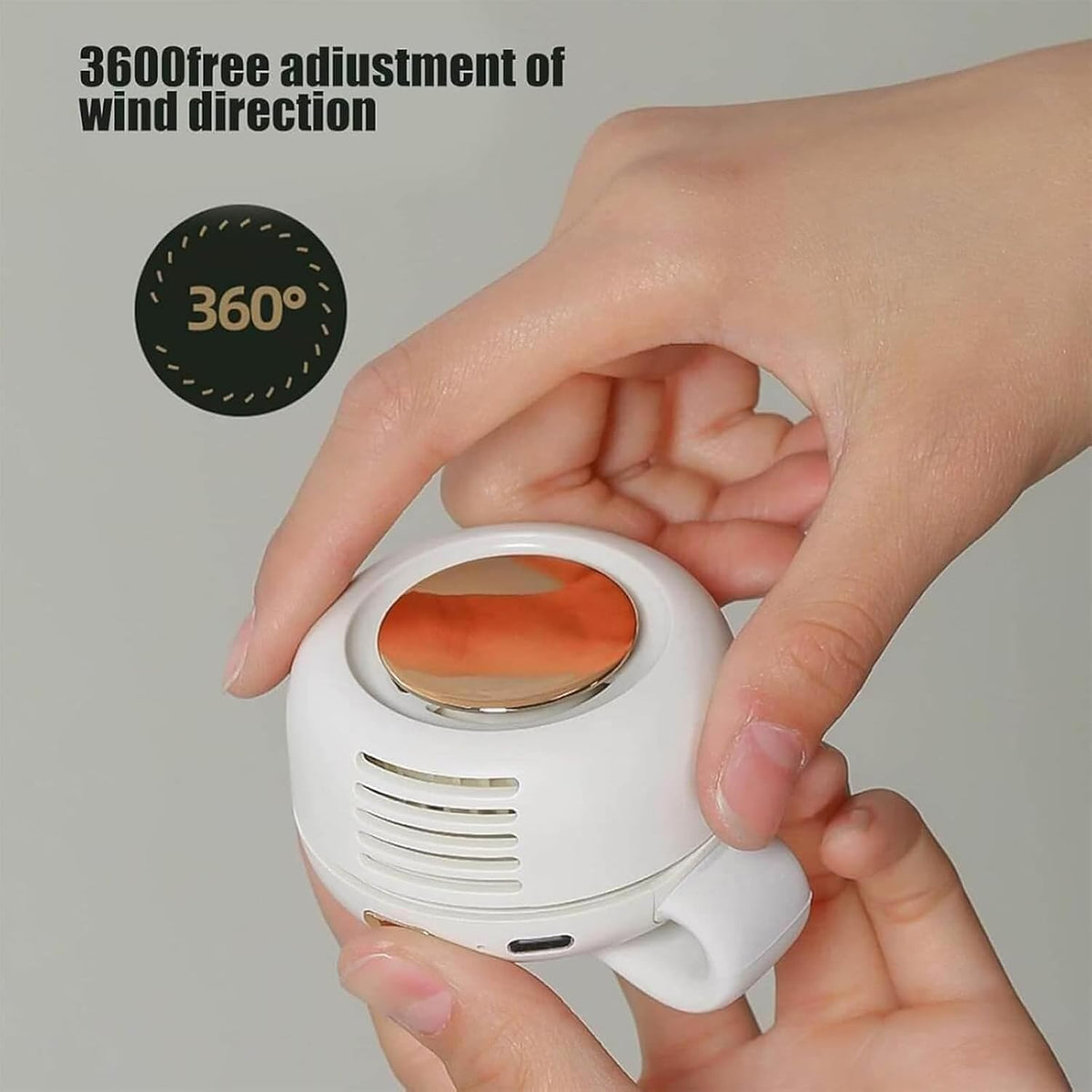 Portable Mini Bladeless Fan – Silent USB Clip Cooling
