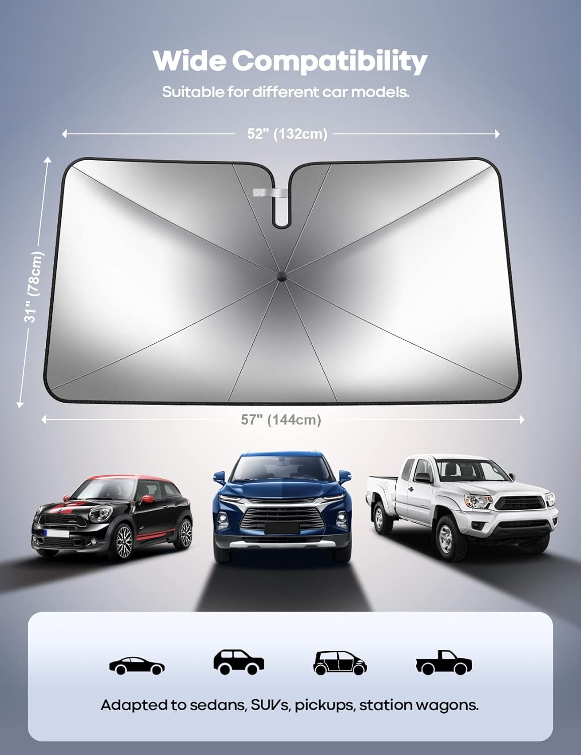 Car Windshield Sunshade Umbrella – UV Heat Protection