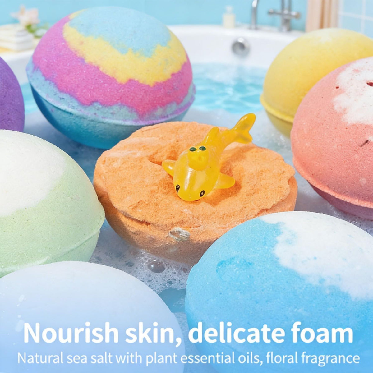 Kids Bath Bombs with Surprise Toys – 12 Pack