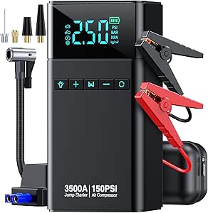 Heavy-Duty Car Battery Booster & Tire Inflator