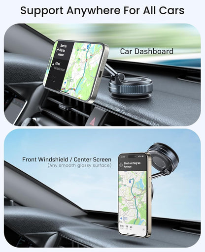 Vacuum Suction Magnetic Car Phone Holder