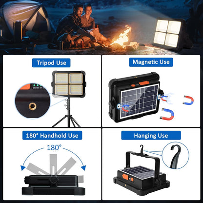 Solar LED Flood Light 100W – Emergency Power Bank