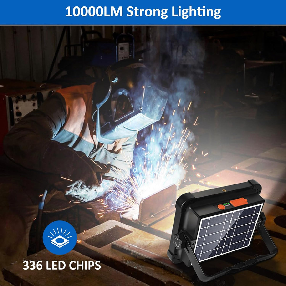 Solar LED Flood Light 100W – Emergency Power Bank