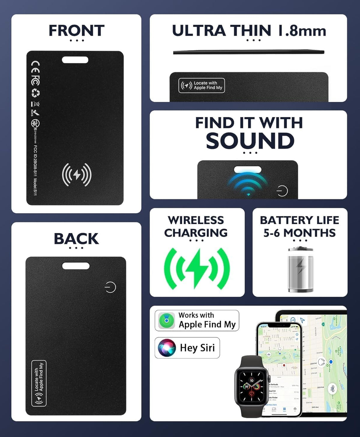 Smart Wallet Tracker Card – Find Lost Items Instantly