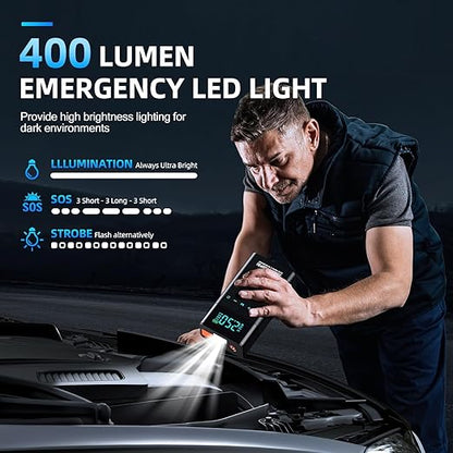 Heavy-Duty Car Battery Booster & Tire Inflator