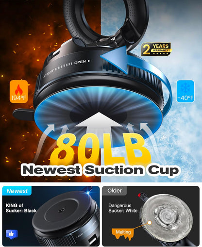 Vacuum Suction Magnetic Car Phone Holder