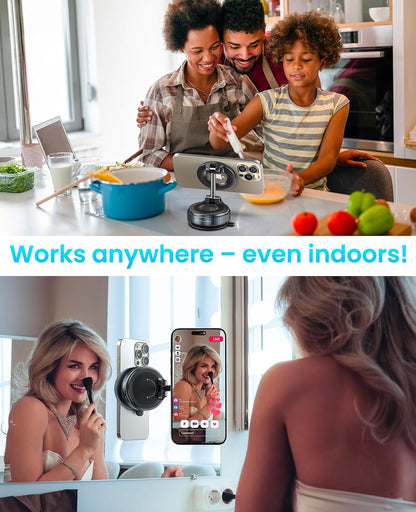 Vacuum Suction Magnetic Car Phone Holder