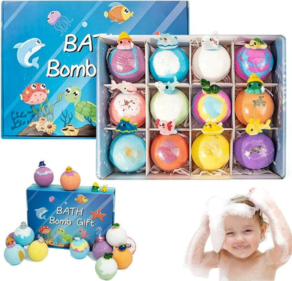 Kids Bath Bombs with Surprise Toys – 12 Pack