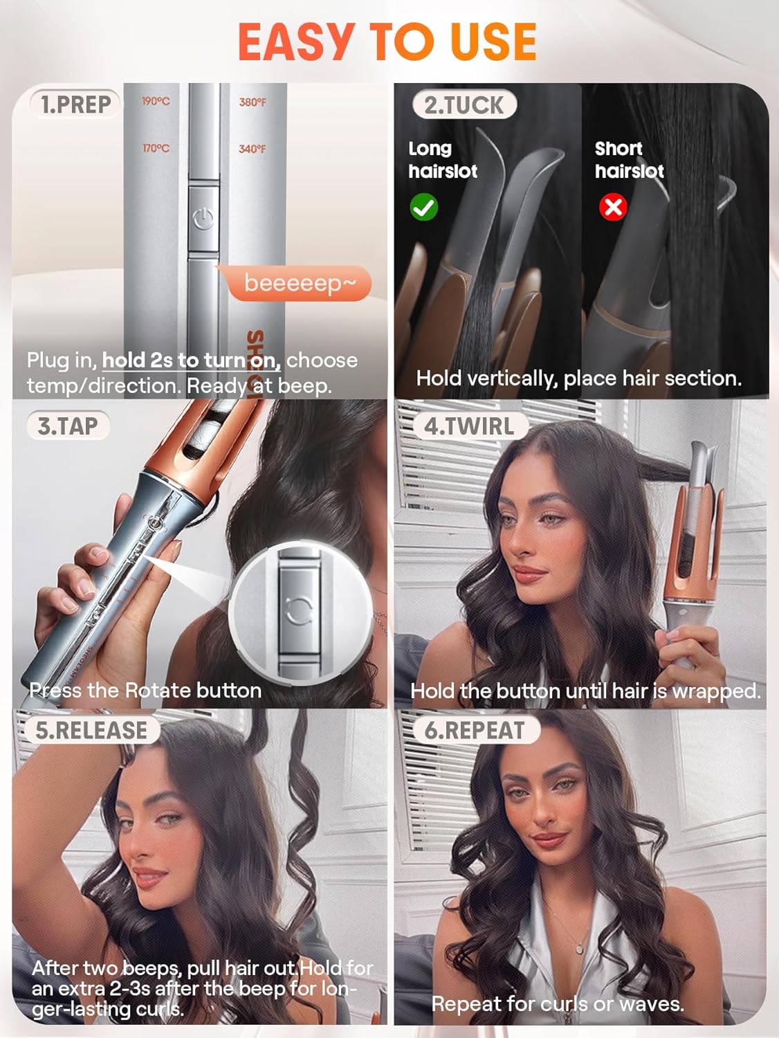 SHEGLAM Auto Hair Curler – Perfect Curls in 60s