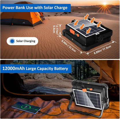 Solar LED Flood Light 100W – Emergency Power Bank