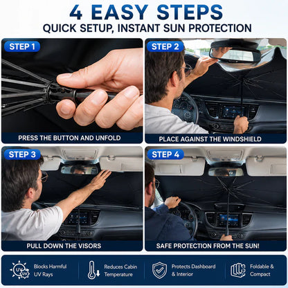 Car Windshield Sunshade Umbrella – UV Heat Protection