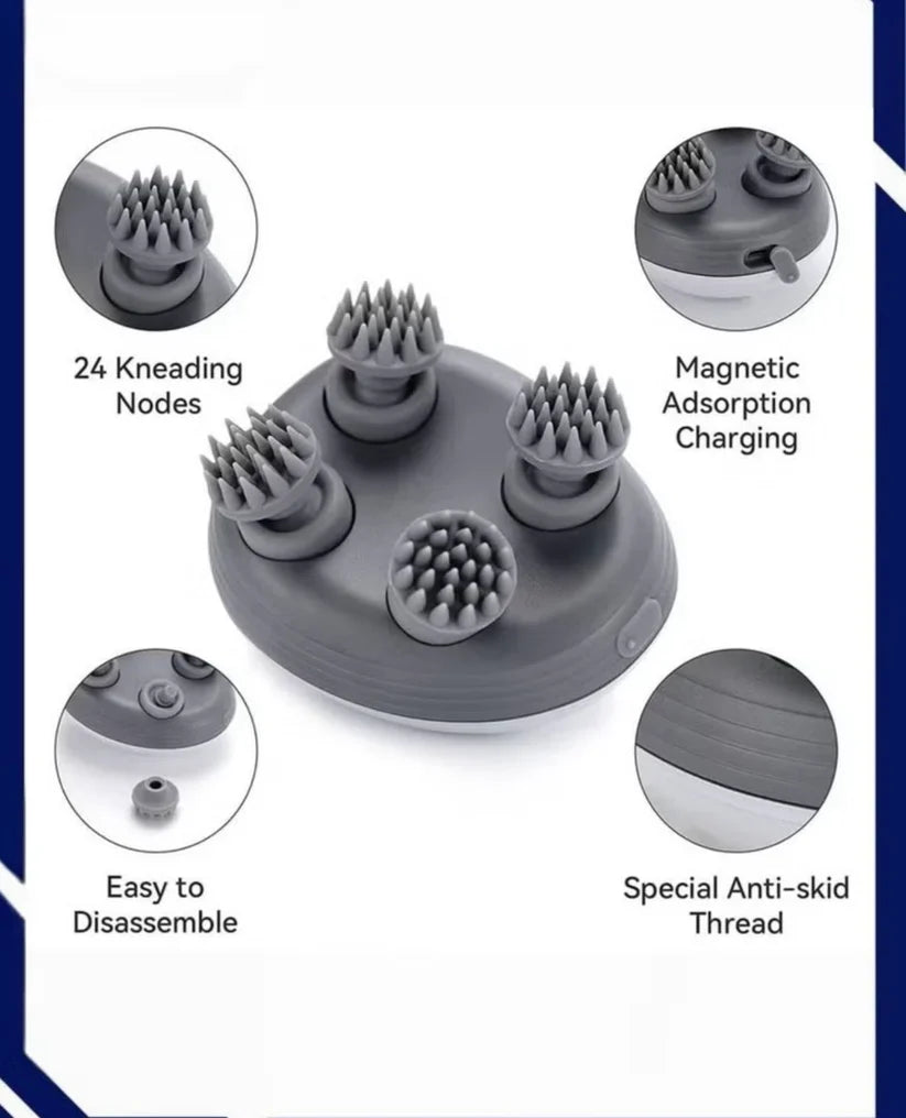 Octopus Scalp Massager - Electric Head Massager(Silvery White)