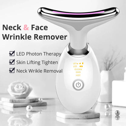 EMS Red Light Therapy Face & Neck Massager – Lift & Tighten Skin
