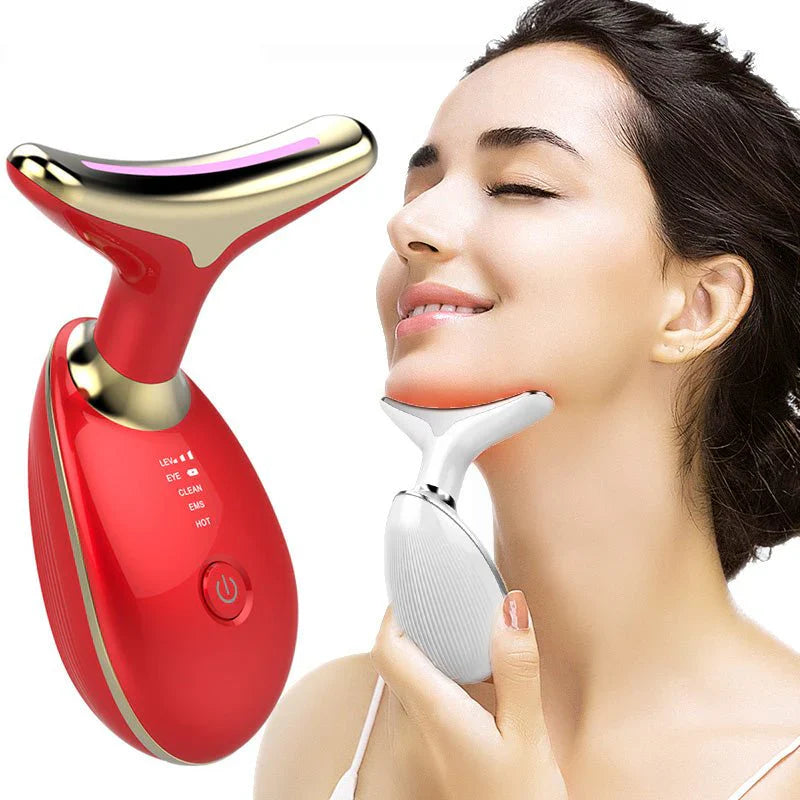 EMS Red Light Therapy Face & Neck Massager – Lift & Tighten Skin