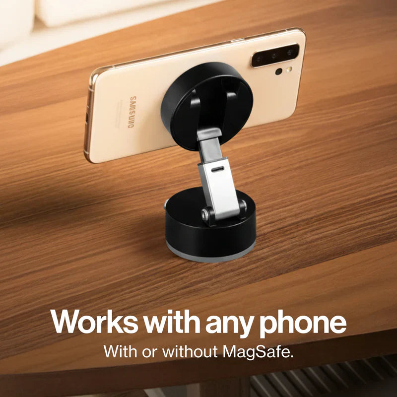 HyperMount Vacuum Phone Holder – Stick, Twist, Lock