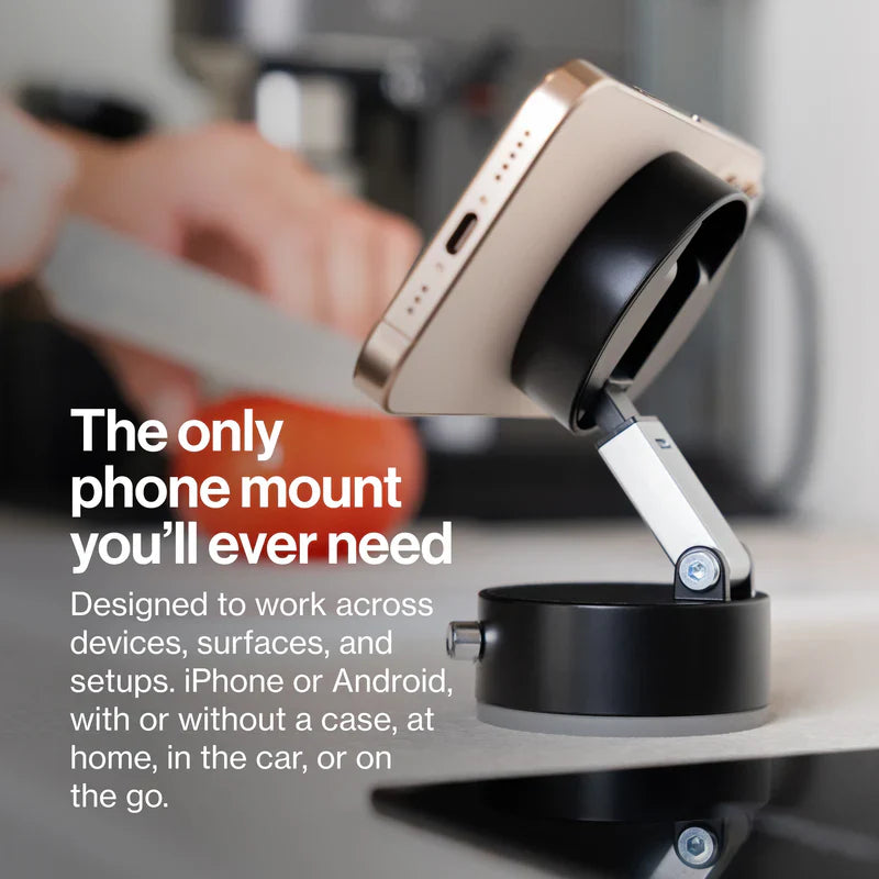 HyperMount Vacuum Phone Holder – Stick, Twist, Lock